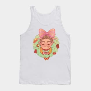 Dorian food coma Christmas wreath Tank Top